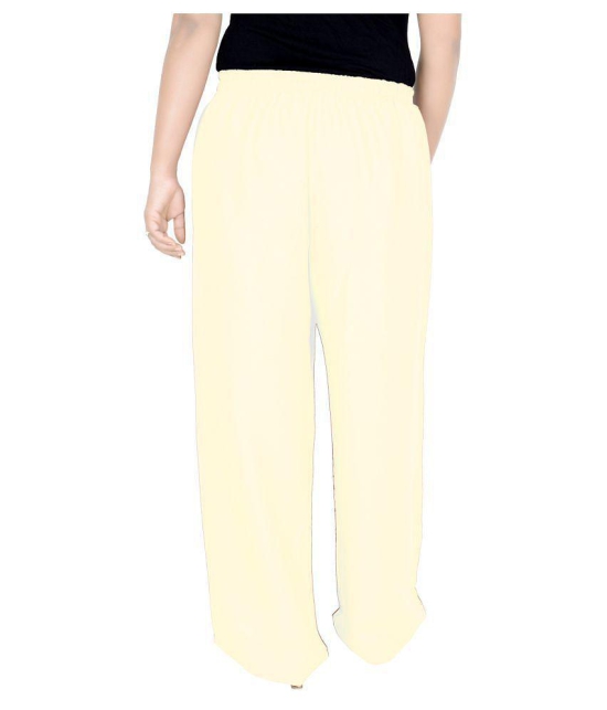 Sttoffa - Off White Rayon Loose Fit Women''s Casual Pants  ( Pack of 1 ) - 46