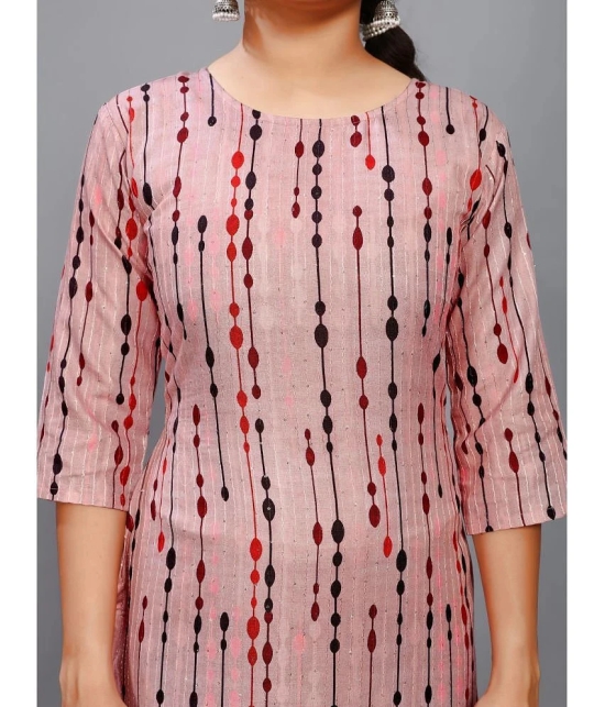 RIAANA Rayon Printed A-line Womens Kurti - Pink ( Pack of 1 ) - None