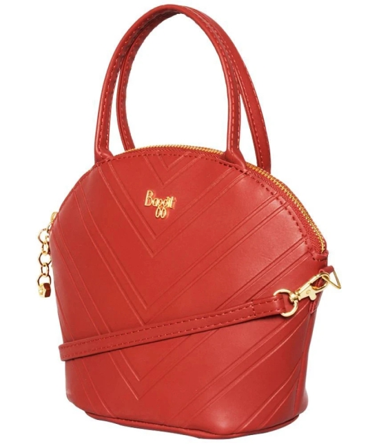 Baggit Red Faux Leather Sling Bag - Red