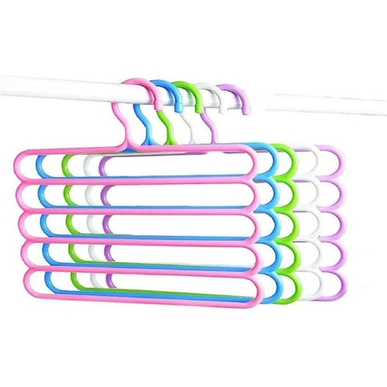 purple dust - Plastic Standard Clothes Hangers ( Pack of 5 )