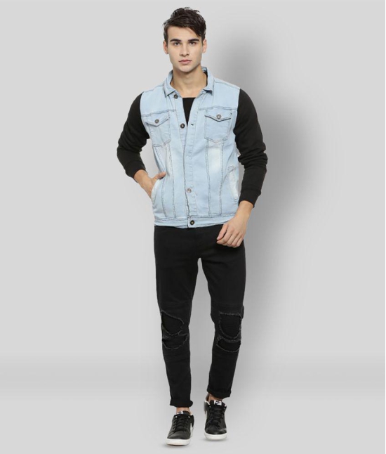 Campus Sutra - Blue Cotton Regular Fit Mens Denim Jacket ( Pack of 1 ) - None