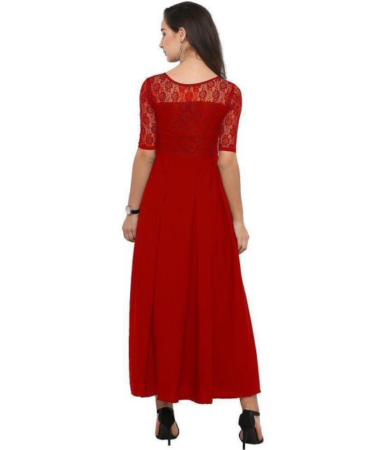 Sheetal associates - Red Crepe Women's Gown ( Pack of 1 ) - None