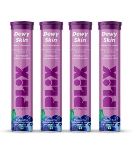 The Plant Fix Plix Dewy Skin Hyaluronic Acid & Superfoods For Intense Hydration(4 x 15 Tablets)