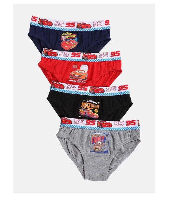 Bodycare Kids Boys Assorted Disney-Cars Printed Briefs Pack Of 4 - None