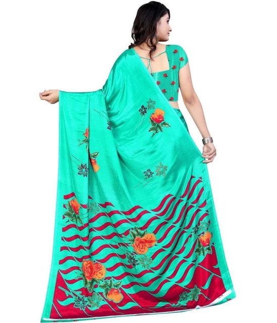 LEELAVATI - Light Green Crepe Saree With Blouse Piece ( Pack of 1 ) - Light Green