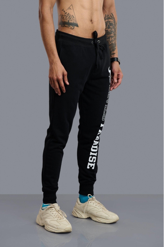 Devils Swag Printed Black Joggers for Men M