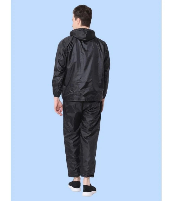 PPTHEFASHIONHUB Black Polyester Mens Raincoat ( Pack of 1 ) - S