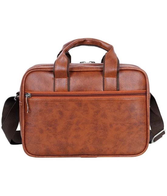 Raylan Brown Solid Messenger Bag - Brown