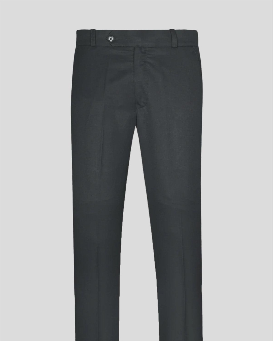 Charcoal Normal Fit Trousers-38