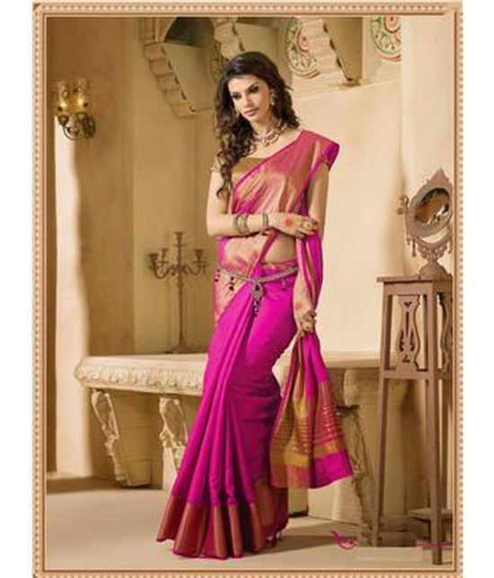 Bhuwal Fashion Rani Cotton Silk Saree - Single - Rani