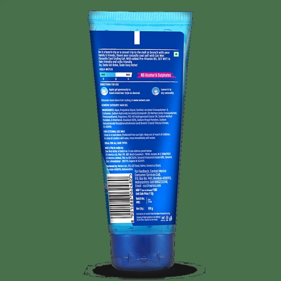 Set Wet Styling Hair Gel For Men - Casually Cool, 100 Ml Tube