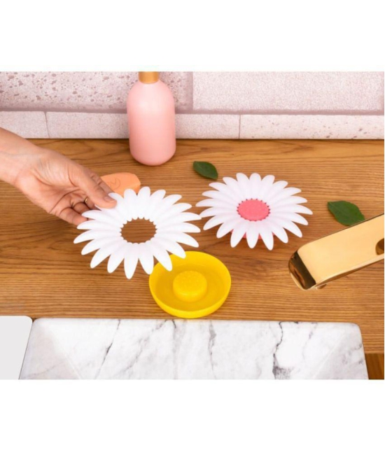 HINGOL Flower Shape Soap Holder Dish for Home, Kitchen set of 2