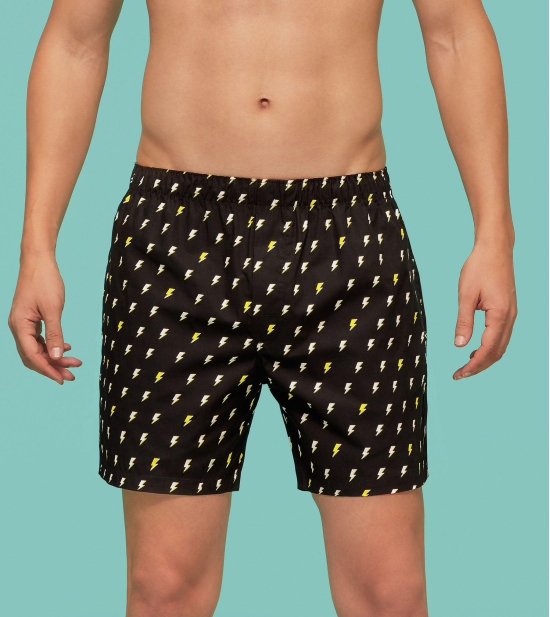 Remix Cotton Boxers Lightning Black XXL