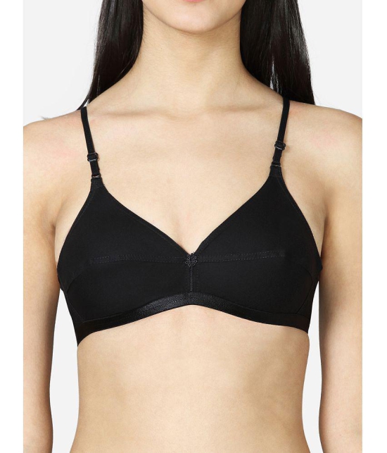 VStar - Black Cotton Non Padded Womens Everyday Bra ( Pack of 1 ) - None