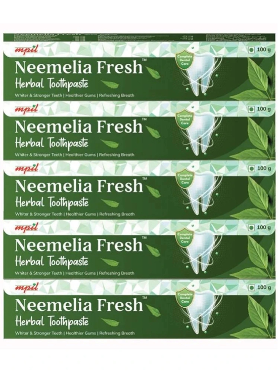 Mpil Wellness Neemelia Fresh Toothpaste For Healthygums & Strong Teeth 100gm (Pack of 5)