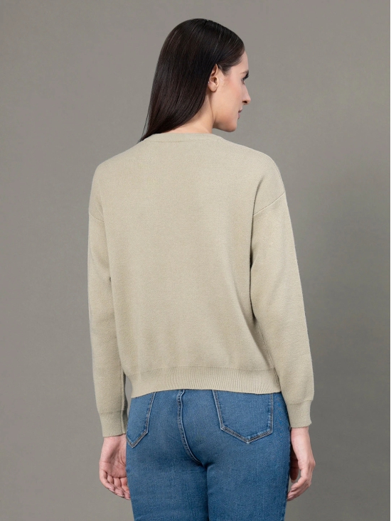 RedTape Round Neck Solid Sweater for Women |  Everyday Comfort