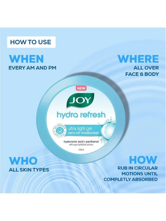 Joy Hydra Refresh Ultra Light Gel Zero-Oil Moisturiser (150 ml X 2)