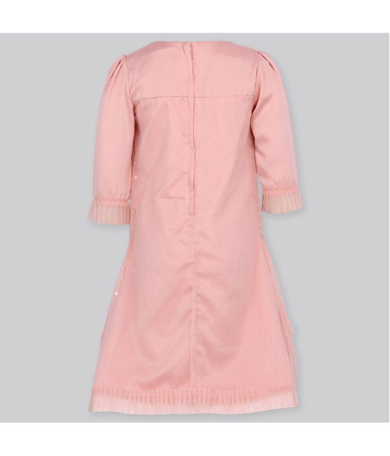 Cutecumber - Pink Satin Girls Shift Dress ( Pack of 1 ) - None