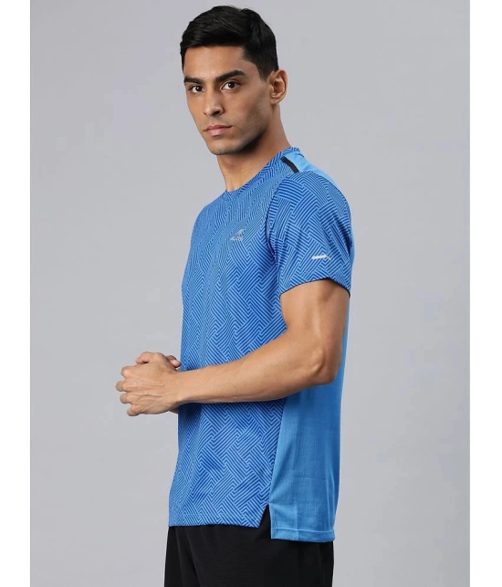 Alcis Blue Polyester Slim Fit Mens Sports T-Shirt ( Pack of 1 ) - None