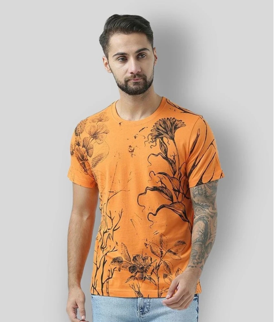 Huetrap - Orange Cotton Regular Fit Mens T-Shirt ( Pack of 1 ) - None