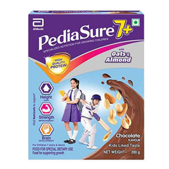 Pediasure 7 Plus Oats & Almond Chocolate Health Drinks  200 gm