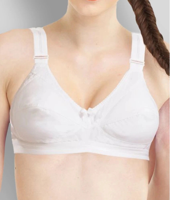 Madam Pack of 3 Cotton Non Padded Womens T-Shirt/ Seamless Bra ( White ) - None