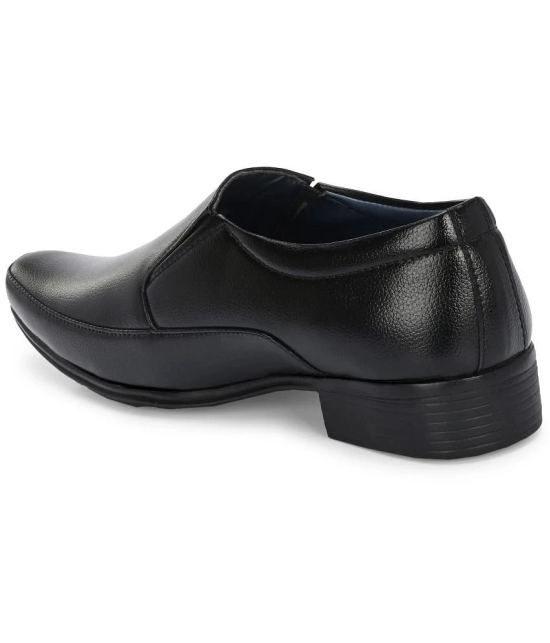 Leeport Black Mens Mocassin Formal Shoes - None