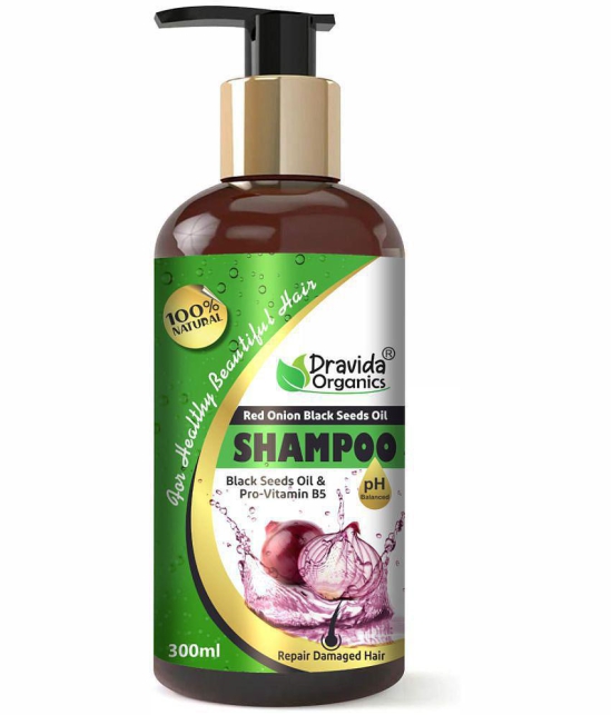 Dravida Organics Red Onion Black Seed Oil Shampoo with Red Onion Seed Oil Extract Shampoo 300 mL