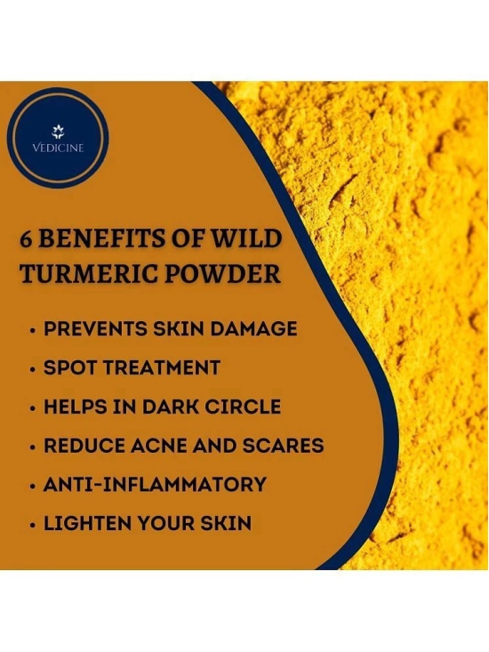 Vedicine Wild Kasturi Amba Haldi Turmeric Orange Peel Rose Petal Neem Leaf Powder for Face (400 g)