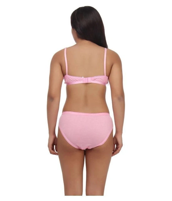 TCG Pink Lace Bra & Panty Set - 36