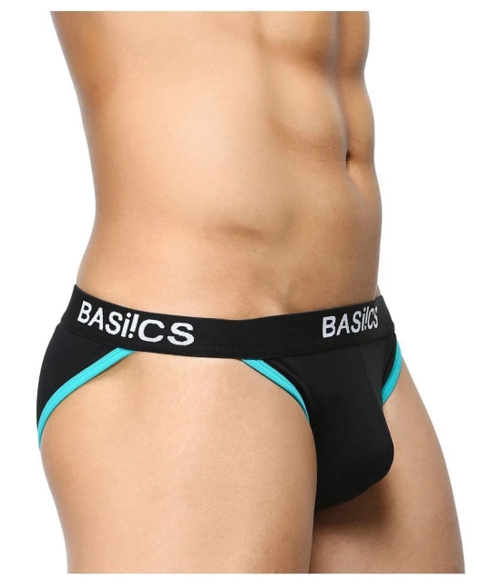 BASIICS By La Intimo - Black Cotton Mens Thongs ( Pack of 3 ) - L