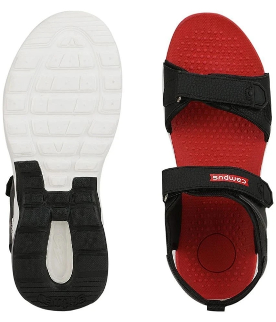 Campus - Black Mens Floater Sandals - None