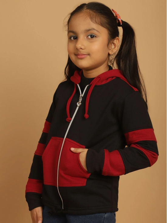 MINI & MING Girls Solid Hooded Sweatshirt