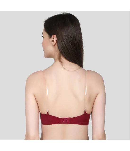 TCG - Maroon Cotton Blend Non Padded Womens Everyday Bra ( Pack of 2 ) - None