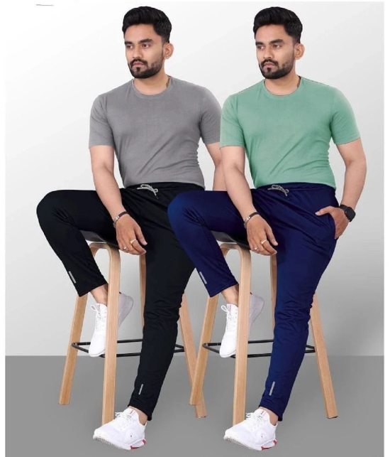 Gazal Fashions Multicolor Polyester Mens Trackpants ( Pack of 2 ) - None