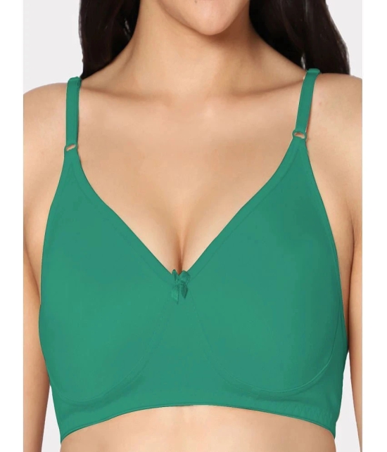 IN CARE LINGERIE - Green Cotton Non Padded Womens T-Shirt Bra ( Pack of 1 ) - None