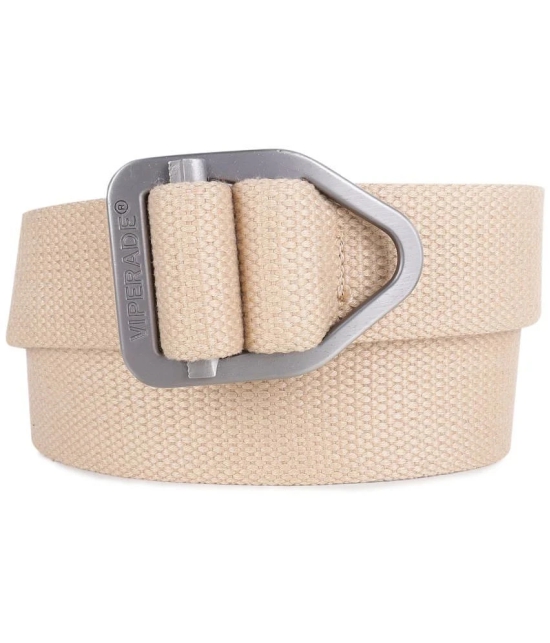 Zacharias - Cream Canvas Mens Casual Belt ( Pack of 1 ) - None