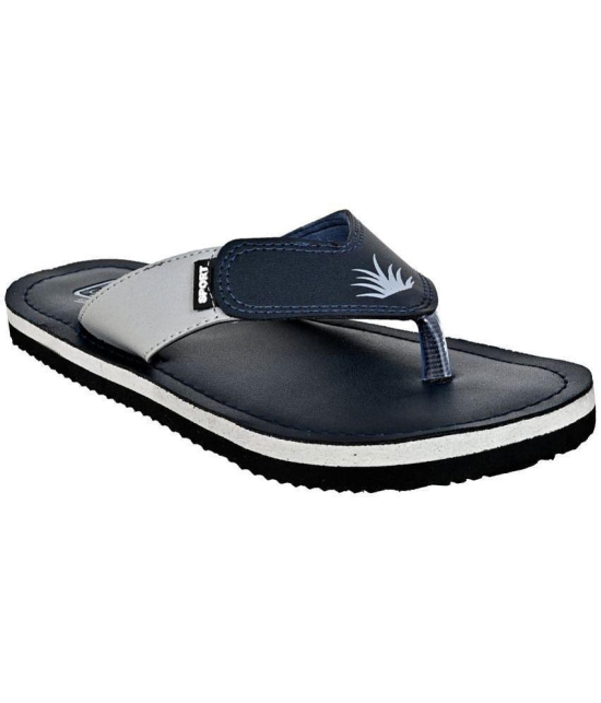 GRASS WALK - Navy Blue Men''s Thong Flip Flop - None