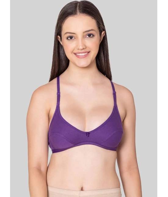 Bodycare Purple Cotton Blend Non Padded Womens Everyday Bra ( Pack of 1 ) - None