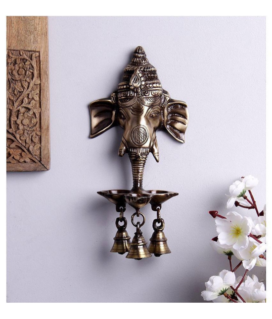 eCraftIndia Brown Brass Figurines - Pack of 1