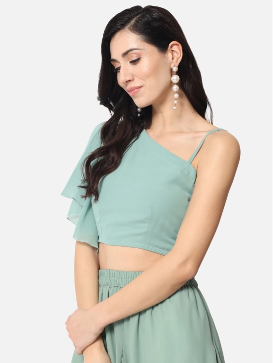 ALL WAYS YOU Women Top Georgette fabric  Light Green XS