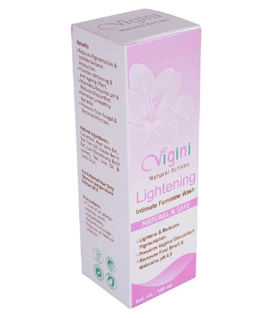 Vigini Natural Lightening Intimate Hygiene  V Wash & Vag-inal Cleansing Liquid Lily Mild 1 Panty Liners