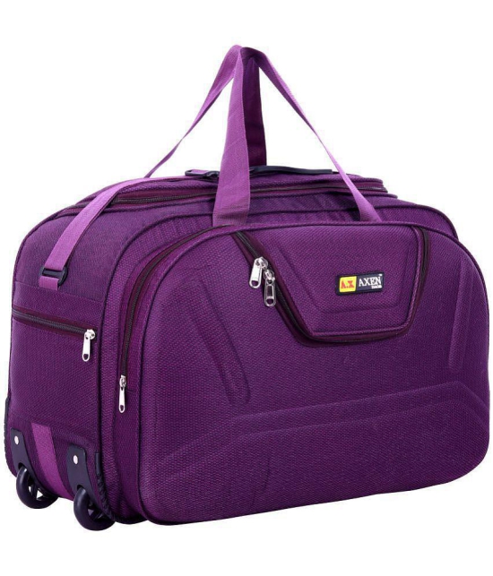 AXEN BAGS - Purple Polyester Duffle Trolley - Onesize