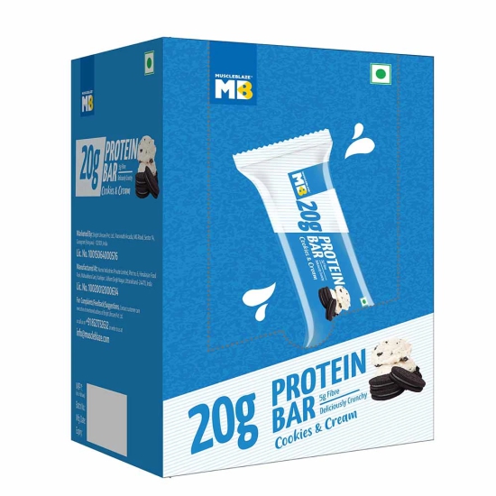 MuscleBlaze Protein Bar (20 gm Protein),  6 bar(s)  Cookies and Cream