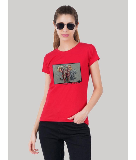 ferocious - Red Cotton Regular Fit Women's T-Shirt ( Pack of 1 ) - None