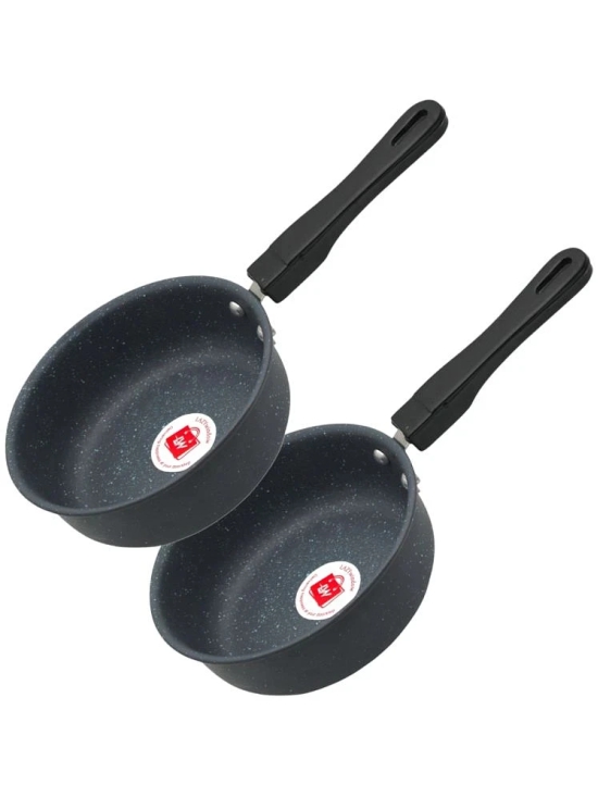 LAZYWINDOW Baby Sauce Pan Grey Hard Anodised Non-Stick Cookware Sets ( Set of 1 )