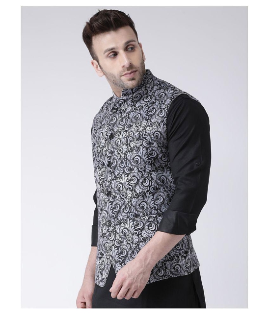 Hangup Grey Cotton Blend Nehru Jacket - None