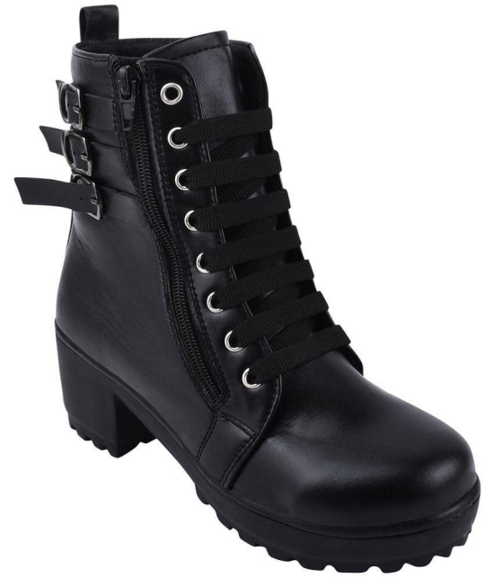 Shoetopia - Black Women''s Ankle Length Boots - None