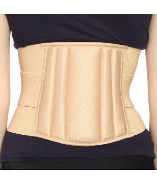 Jarvis Lumbar Sacral (LS) Waist Belt for Men & Women Back Pain Relief, Slip Disc Back / Lumbar Support  (Beige, X-Large) - None