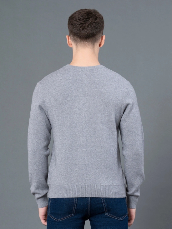 RedTape Round Neck Solid Sweater for Men | Essential Comfort for Every Day